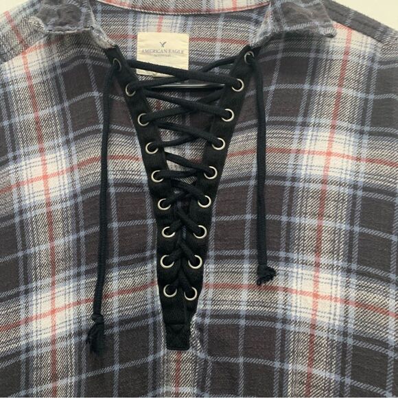 American Eagle Distressed Flannel Size XS - Picture 5 of 8